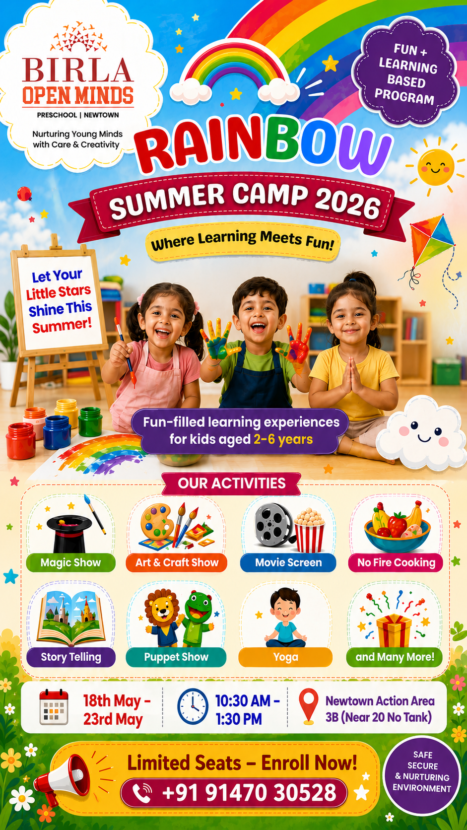 Kids enjoying summer camp activities